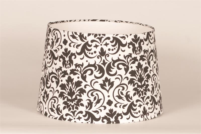 Black and White swirl, filagree lamp shade design