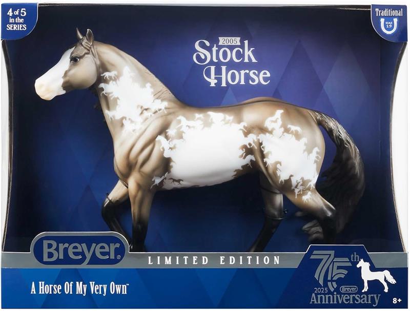 The 75th anniversary celebration continues with some additional Traditional model releases!  Sculpted by Susan Carlton Sifton, this iconic Breyer stock horse is known for his beautifully windblown mane and tail.