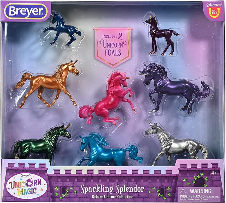 This fun, new set features six unicorns and two foals bringing that true unicorn family experience!