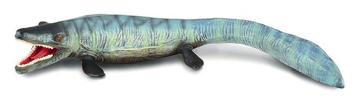 Fossils also show that the Tylosaurus had scaly skin. One Tylosaurus skeleton measures 34 feet in length. This beautifully sculpted, collectible figure from our Prehistoric Life Collection measurs 7.5''L x 1.2''H. Tylosaurus means "Swollen Lizard". Tylos