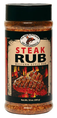 Hi Mountain Jerky Steak Rub 10 ounce BBQ Meat Spice Seasoning for Beef