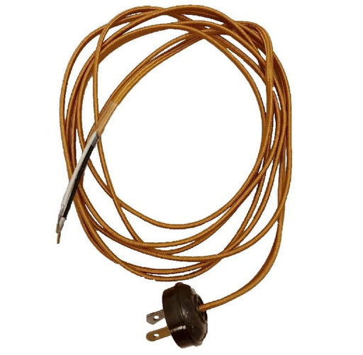 Gold Rayon Lamp Cord Set with Acorn Style Plug, 46862