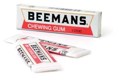 Nostalgic chewing gum from Beeman's, 5 sticks per pack. Beeman's chewing gum is only produced every few years in small batches by Cadbury Adams, so get them while you can!  Beemans Chewing Gum was invented by Ohio physician Dr. Edward E. Beeman in the lat