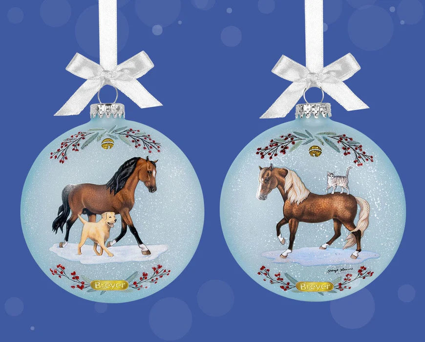 Breyer Model Horses 2025 Artist's Series Ornament Morgan & Friends #B-HP-10317