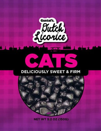 Gustaf's Licorice Cats Katjes 5.2 ounce bag