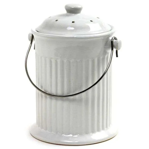 NorPro #93 White Ceramic Compost Crock