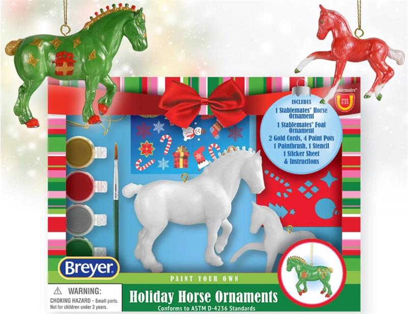 Celebrate the 2024 holiday season and customize your own Breyer ornaments! A fun activity for family and friends!
