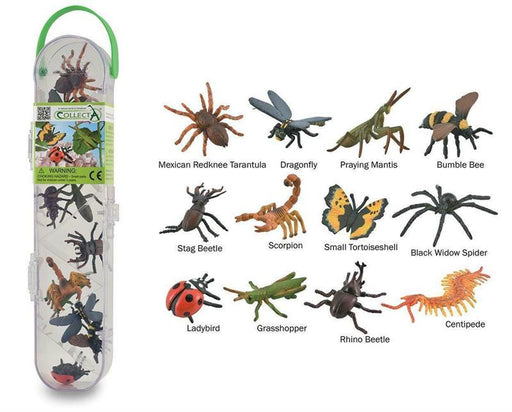 The CollectA Box of mini insects is a collection of high-quality models representing a twelve (12)  exciting insects!