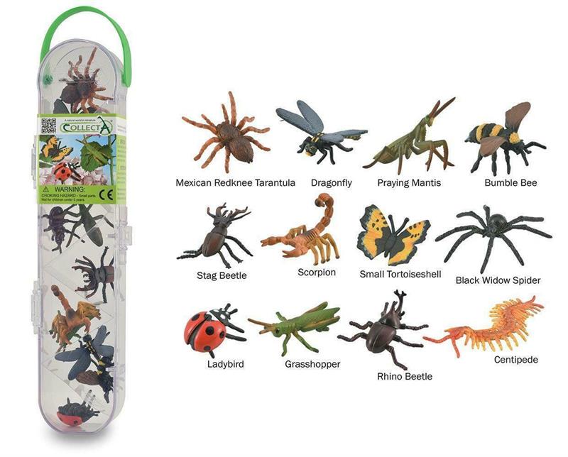 The CollectA Box of mini insects is a collection of high-quality models representing a twelve (12)  exciting insects!