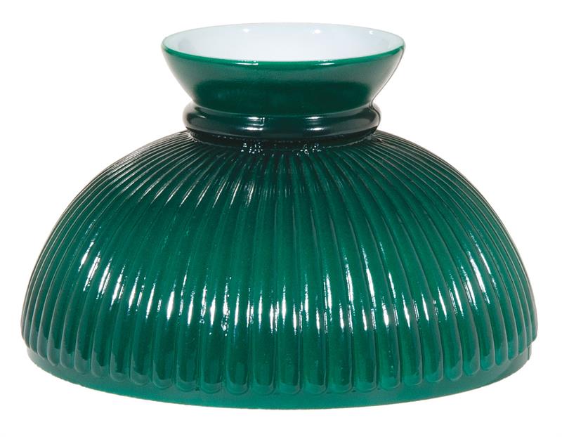 10 Student Style Green Ribbed Cased Lamp Shade 06001