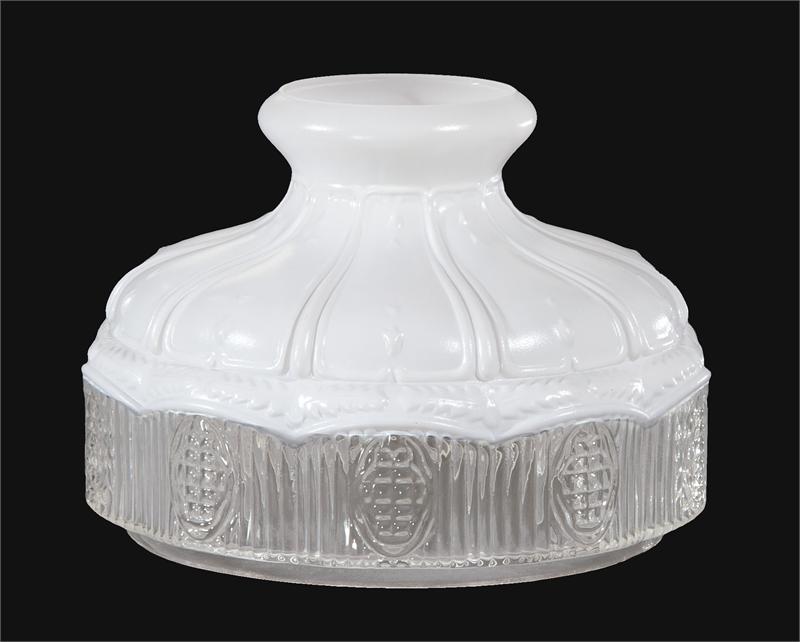 Aladdin Lamps Style 10 Model 9 Satin And Clear Glass Lamp Shade Aladdin Style 10 Model 9 Satin And Clear Glass Lamp Shade