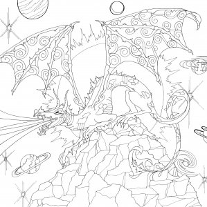 Peter Pauper Press Intricate Dragon Artist's Coloring Book #9777