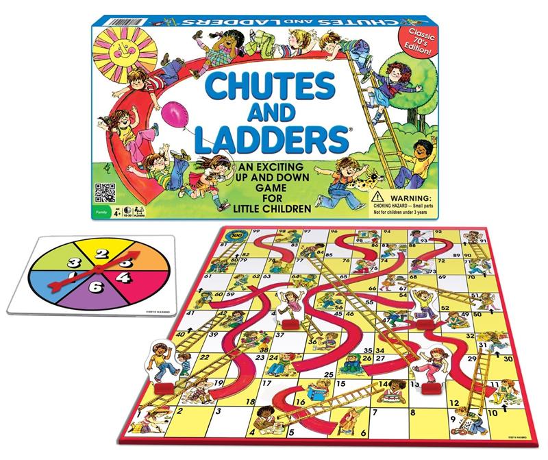 Classic Chutes and Ladders Board Game 1195 1970s Retro Edition