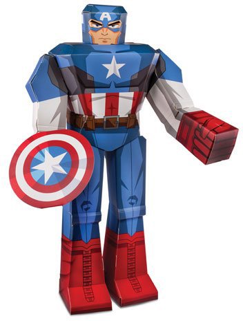 blueprints paper craft marvel 12 captain america 12814