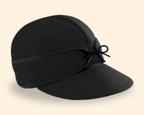 Original Stormy Kromer Wool Hat, Solid Black USA Made