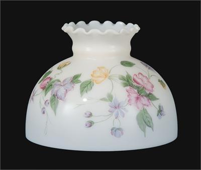10" Student Style Glass Lamp Shade with Sweet Peas #01046 10" Student Style Glass Lamp Shade with Sweet Peas #01046