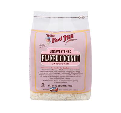 Bob's Red Mill Unsweetened, Unsulfured Coconut Flakes, 12 ounce bag
