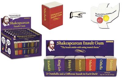 Accoutrements Shakespeare Insult Gum #11715 Accoutrements Shakespeare Insult Gum #11715
