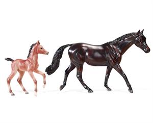 Breyer Horses Classics Size Black Caviar and Foal #1740 Breyer Horses Classics Size Black Caviar and Foal #1740