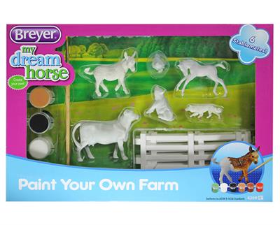 Breyer Horses Stablemates Size Paint Your Own Farm Animals Kit #4209 Play size barnyard animals to paint