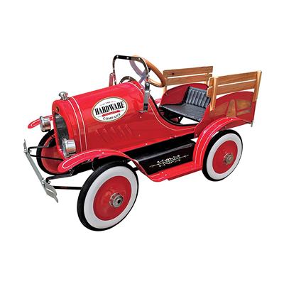 Dexton Kids Vintage Red Hardware Store Delivery Truck #DX-21233 Bright Red pedal car with vintage style