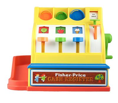 Fisher Price Classics Cash Register #2073 Teach children how to count back change, retro toy