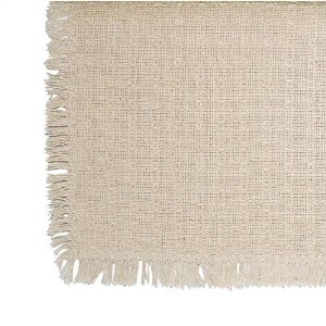 62 x 62 (Square) Homespun Tablecloth Solid Natural Beige Tan Mountain Weavers woven cotton tablecloth