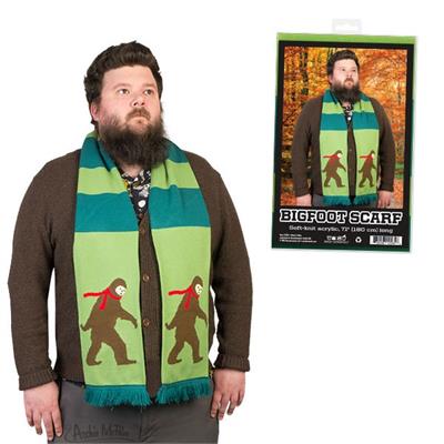 Accoutrements Bigfoot/Sasquatch Knit Scarf #12565 Fun, warm, and humorus clothing for mystical creature lovers.