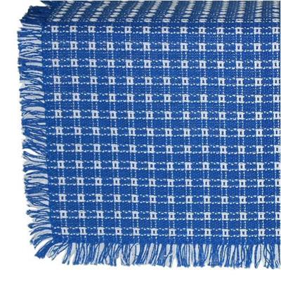 62 x 108 (Rectangle) Homespun Tablecloth Royal Blue and White check Mountain Weavers woven cotton tablecloth
