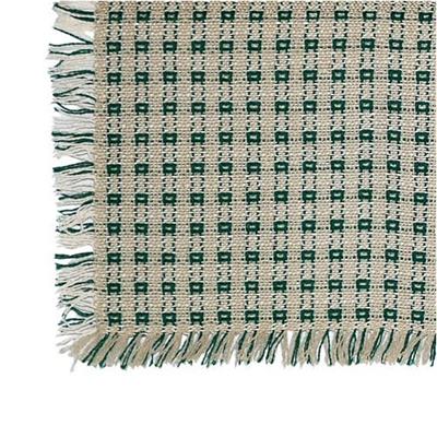 62 x 62 (Square) Homespun Tablecloth Evergreen Dark Hunter Green and Stone Mountain Weavers woven cotton tablecloth