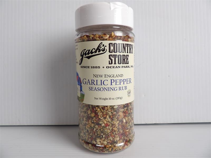 Jacks New England Garlic Pepper Seasoning Rub 10 oz.