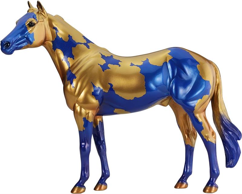 Gilded is an exciting new take on the original blue and gold color palette, joining stunning metallic shades with a splashy pinto coat. 