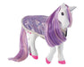 Clean her with warm water, and watch her mane, tail and celestial markings change color! When she dries, colors return to normal. Includes: Luna unicorn, bathrobe, atomizer spray bottle, and brush.