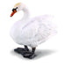 White Swan bird small toy figurine