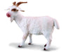 Toy farm goat with horns figurine