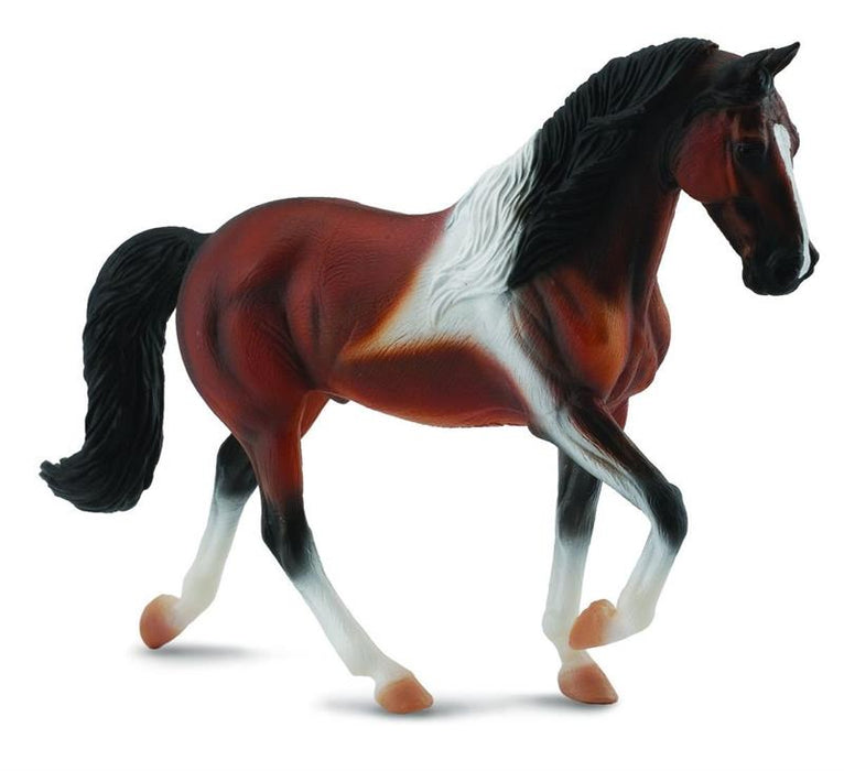Gaited walking bay pinto horse figurine toy