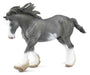 Running pinto overo draft horse toy figure
