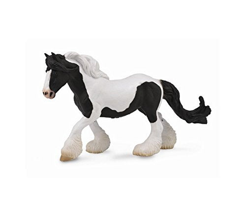 Tobiano Pinto Paint Horse Draft Horse toy figurine cantering