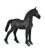 The breed is known for a brisk, high-stepping trot. The Friesian's temperament is considered active, and energetic, but also gentle and docile. This adorable foal measures 11cm x 10.8cm.
