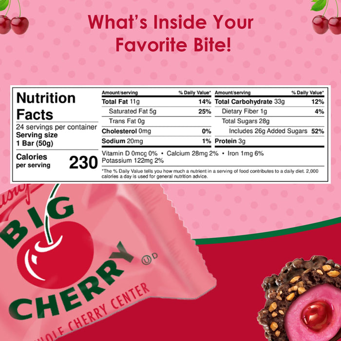 Big Cherry Milk Chocolate Candy Bar