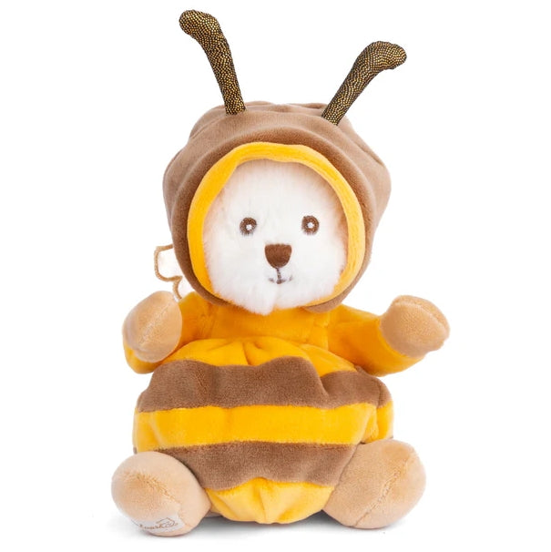 Bukowski Bears Ziggy Bee Plush Yellow Black Stripes Removable Hood 6 Inch Premium Soft Toy