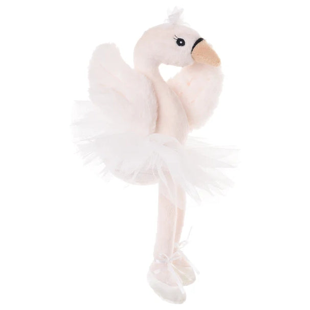 Bukowski Bears White Odette Swan Ballerina Plush Tulle Bow Skirt Silk Ballet Shoes 10 Inch Premium Soft Toy