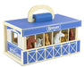 Play and go! This high quality wood stable comes complete with 6 Stablemates horses. Designed to be easy for small hands to carry, the wooden carry case makes the perfect take-along toy!  Stablemates | 1:32 Scale | Ages 4+