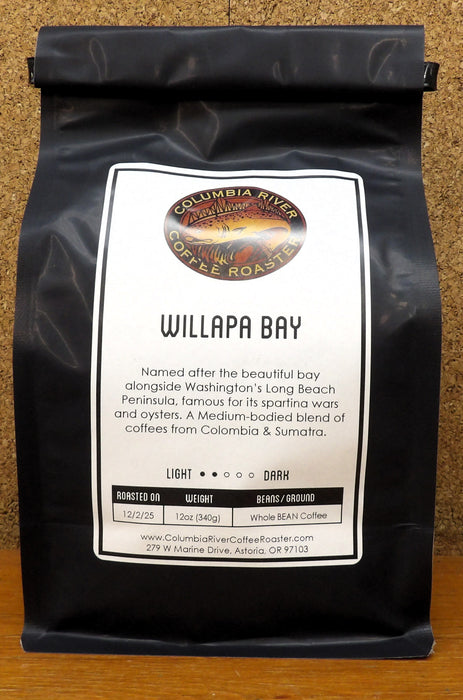Willapa Bay Blend Whole Bean Coffee 12oz - Columbia River Coffee Roasters