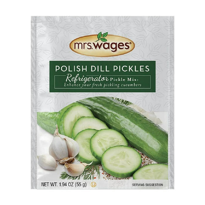 Mrs. Wages Polish Dill Pickle Mix - Home Canning Seasoning for Crispy Dill Pickles