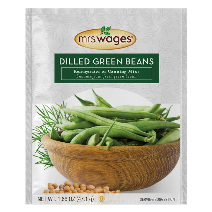 Mrs. Wages Dilled Bean Mix - Home Canning Seasoning for Pickled Green Beans