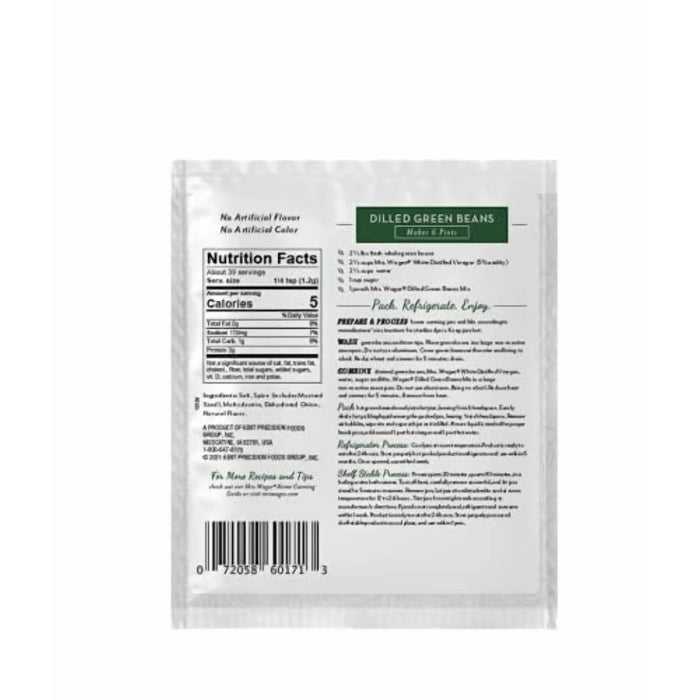 Mrs. Wages Dilled Bean Mix - Home Canning Seasoning for Pickled Green Beans