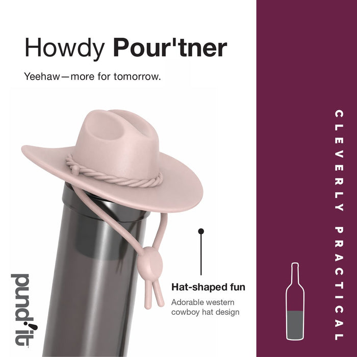 Fox Run Howdy Pour'tner Wine Stoppers, Set of 2