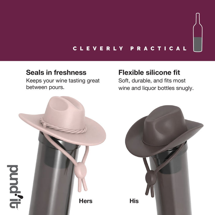 Fox Run Howdy Pour'tner Wine Stoppers, Set of 2