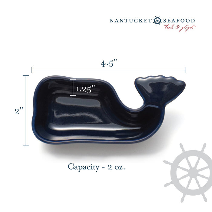 Fox Run Whale-Shaped Condiment Cups, Set of 4